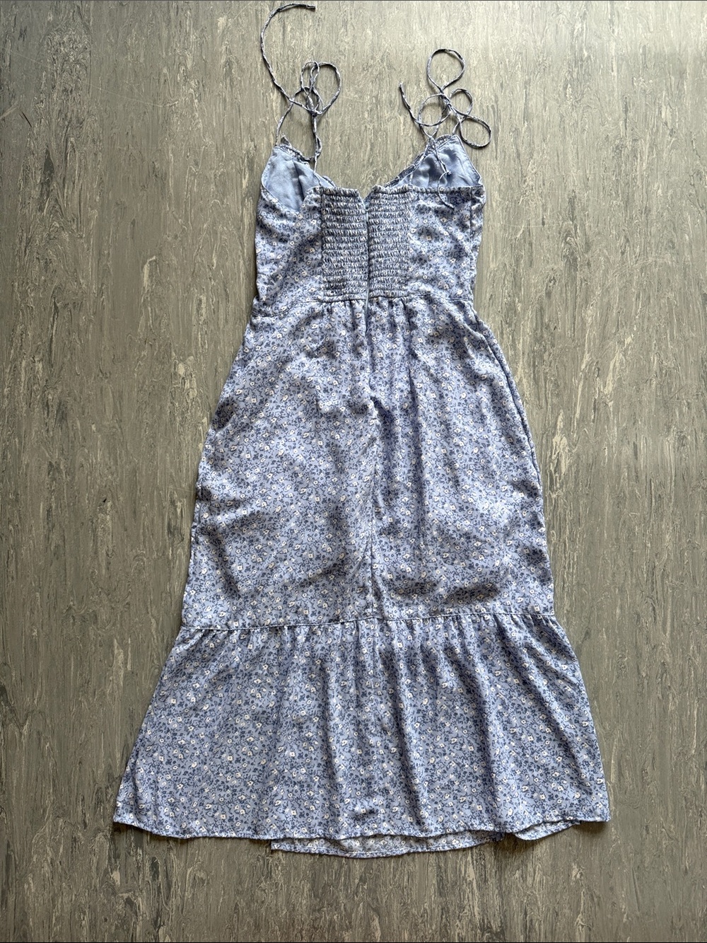 Abercrombie & Fitch Light Blue Floral Midi Dress - Picture 3 of 6